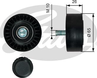 GATES-SEA T36766 - Паразитна / водеща ролка, пистов ремък vvparts.bg