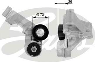 GATES-SEA T38444 - Ремъчен обтегач, пистов ремък vvparts.bg