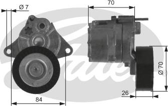 GATES-SEA T38415 - Ремъчен обтегач, пистов ремък vvparts.bg