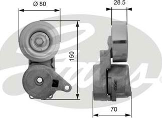 GATES-SEA T38413 - Ремъчен обтегач, пистов ремък vvparts.bg