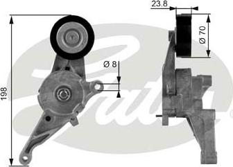 GATES-SEA T38436 - Ремъчен обтегач, пистов ремък vvparts.bg