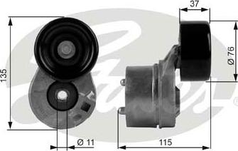 GATES-SEA T38431 - Ремъчен обтегач, пистов ремък vvparts.bg