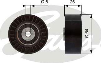 GATES-SEA T38094 - Паразитна / водеща ролка, пистов ремък vvparts.bg