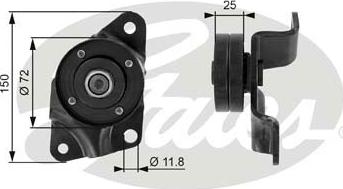 GATES-SEA T38086 - Паразитна / водеща ролка, пистов ремък vvparts.bg