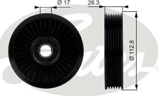 GATES-SEA T38024 - Паразитна / водеща ролка, пистов ремък vvparts.bg