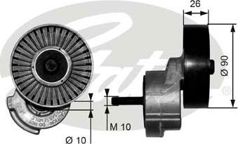 GATES-SEA T38122 - Ремъчен обтегач, пистов ремък vvparts.bg