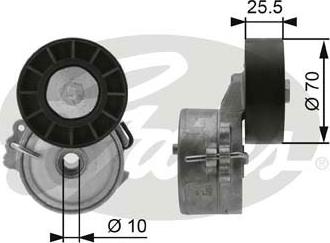 GATES-SEA T38392 - Ремъчен обтегач, пистов ремък vvparts.bg