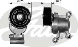 GATES-SEA T38357 - Ремъчен обтегач, пистов ремък vvparts.bg