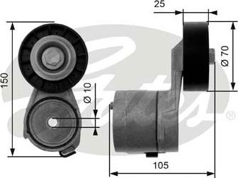 GATES-SEA T38369 - Ремъчен обтегач, пистов ремък vvparts.bg