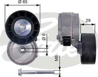 GATES-SEA T38364 - Ремъчен обтегач, пистов ремък vvparts.bg