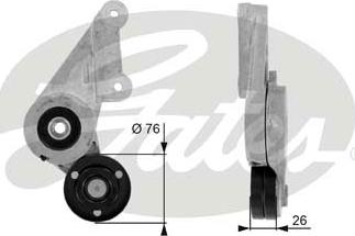 GATES-SEA T38304 - Ремъчен обтегач, пистов ремък vvparts.bg