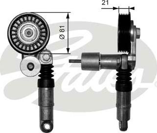 GATES-SEA T38306 - Ремъчен обтегач, пистов ремък vvparts.bg