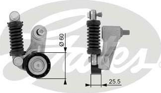 GATES-SEA T38240 - Ремъчен обтегач, пистов ремък vvparts.bg