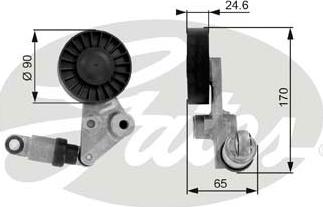 GATES-SEA T38239 - Ремъчен обтегач, пистов ремък vvparts.bg