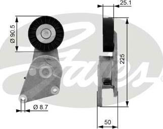 GATES-SEA T38234 - Ремъчен обтегач, пистов ремък vvparts.bg