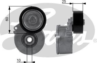 GATES-SEA T38236 - Ремъчен обтегач, пистов ремък vvparts.bg