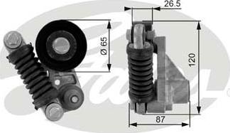 GATES-SEA T38238 - Ремъчен обтегач, пистов ремък vvparts.bg