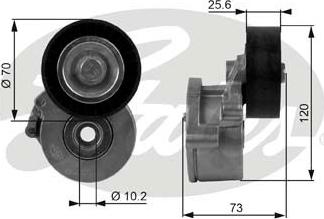 GATES-SEA T38237 - Ремъчен обтегач, пистов ремък vvparts.bg