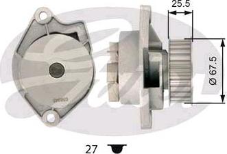 GATES-SEA WP0072 - Водна помпа vvparts.bg