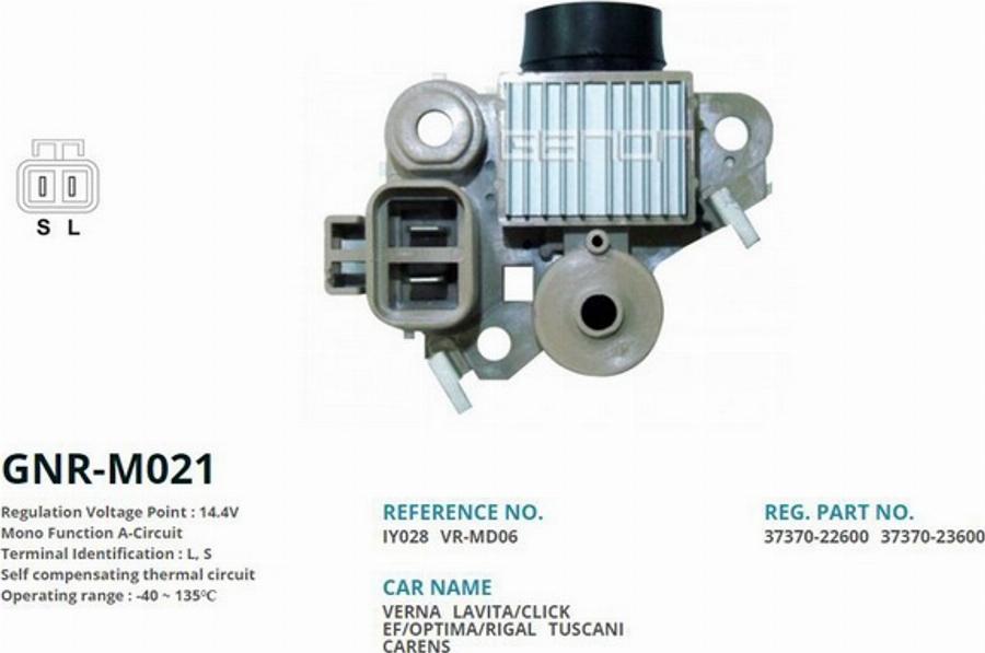 Genon GNR-M021 - Каре комплект, полуоска vvparts.bg