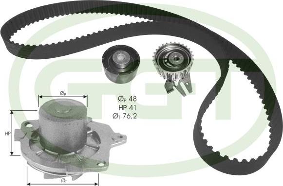 GGT KPA20114 - Водна помпа+ к-кт ангренажен ремък vvparts.bg