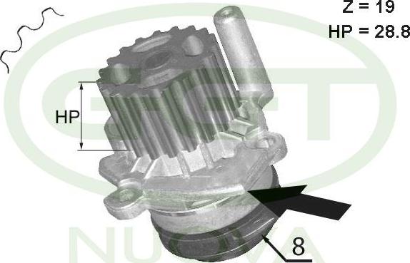 GGT PA12610 - Водна помпа vvparts.bg