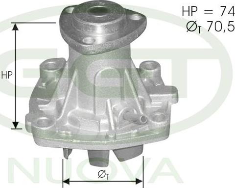 GGT PA12297 - Водна помпа vvparts.bg