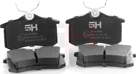 GH GH-419986 - Комплект спирачно феродо, дискови спирачки vvparts.bg