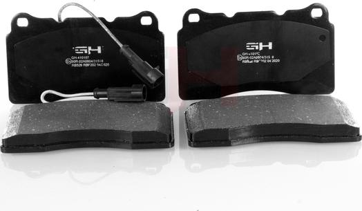 GH GH-410107 - Комплект спирачно феродо, дискови спирачки vvparts.bg