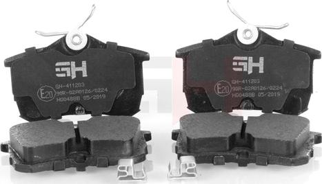 GH GH-411203 - Комплект спирачно феродо, дискови спирачки vvparts.bg