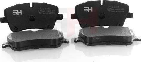 GH GH-413345 - Комплект спирачно феродо, дискови спирачки vvparts.bg