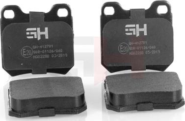 GH GH-412701 - Комплект спирачно феродо, дискови спирачки vvparts.bg