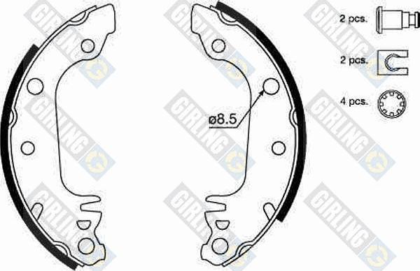 Girling 5161393 - Комплект спирачна челюст vvparts.bg