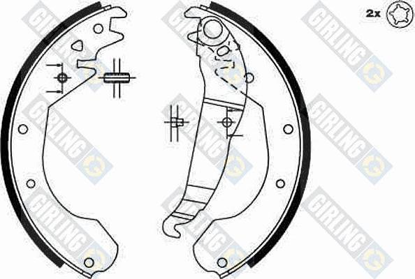 Girling 5162119 - Комплект спирачна челюст vvparts.bg