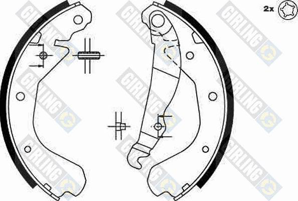 Girling 5162129 - Комплект спирачна челюст vvparts.bg