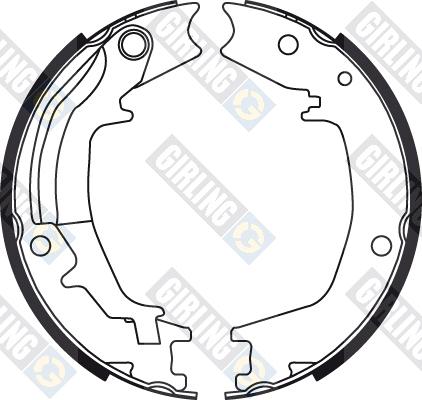 Girling 5184899 - Комплект спирачна челюст, ръчна спирачка vvparts.bg