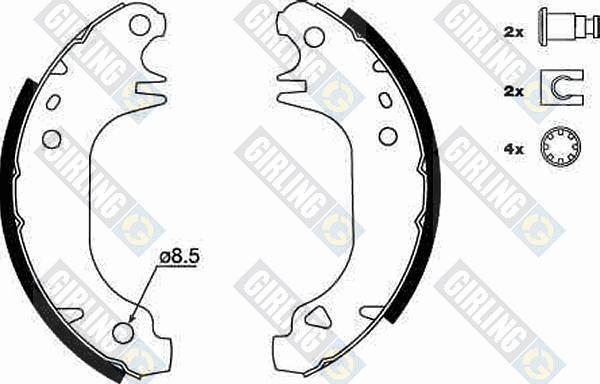 Girling 5185323 - Комплект спирачна челюст vvparts.bg