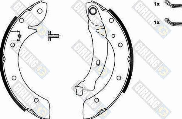 Girling 5186201 - Комплект спирачна челюст vvparts.bg