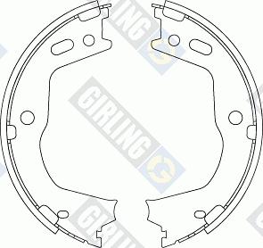 Girling 5188039 - Комплект спирачна челюст, ръчна спирачка vvparts.bg