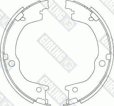 Girling 5188291 - Комплект спирачна челюст, ръчна спирачка vvparts.bg