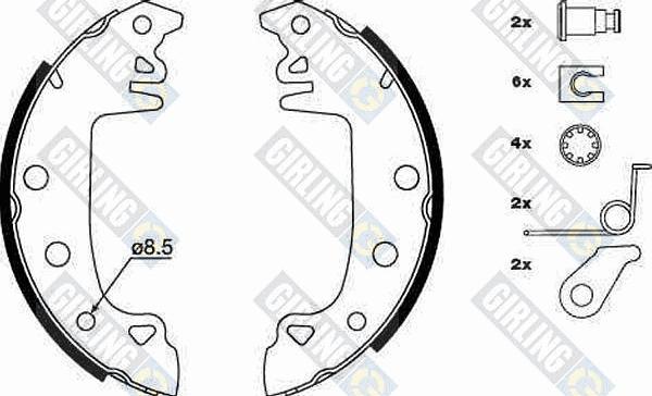 Girling 5183153 - Комплект спирачна челюст vvparts.bg