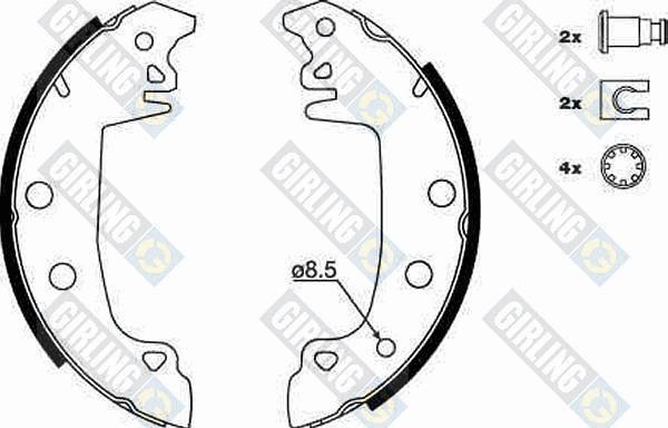 Girling 5183173 - Комплект спирачна челюст vvparts.bg