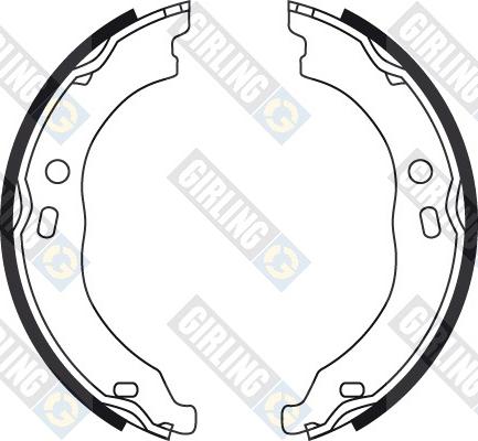 Girling 5187449 - Комплект спирачна челюст, ръчна спирачка vvparts.bg