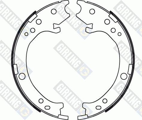 Girling 5187799 - Комплект спирачна челюст, ръчна спирачка vvparts.bg