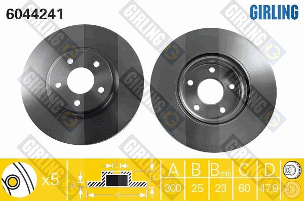 Girling 6044241 - Спирачен диск vvparts.bg