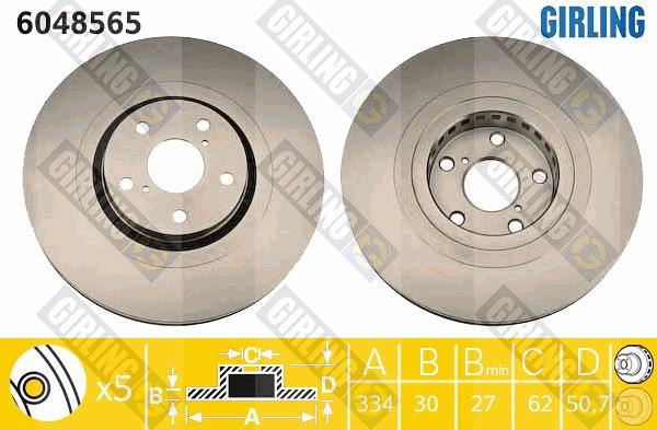 Girling 6048565 - Спирачен диск vvparts.bg