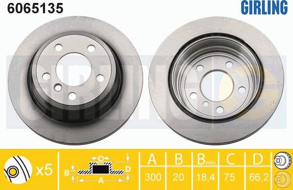 Girling 6065135 - Спирачен диск vvparts.bg