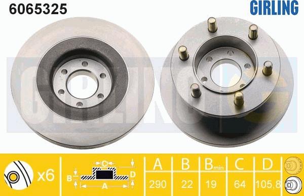 Girling 6065325 - Спирачен диск vvparts.bg