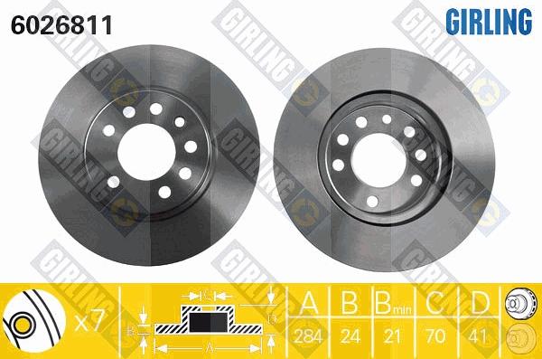 Girling 6026811 - Спирачен диск vvparts.bg