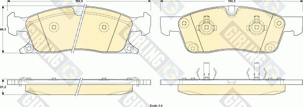 Girling 6146042 - Комплект спирачно феродо, дискови спирачки vvparts.bg